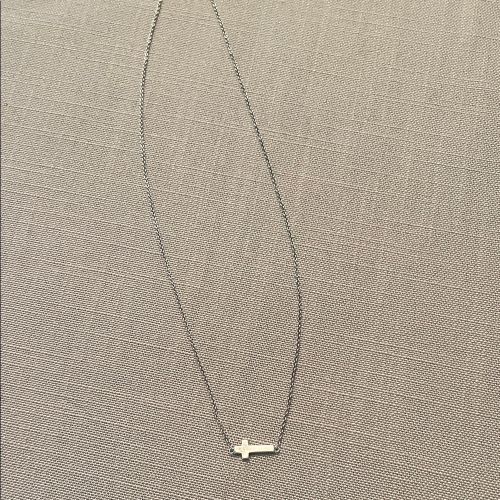 Silpada Silver Horizontal Cross Necklace